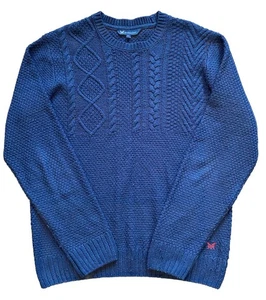 Suéter Jersey Cuello Redondo Crew Clothing Para Hombres Talla Grande L Azul Marino Tejido En muy buena condición - Imagen 1 de 9