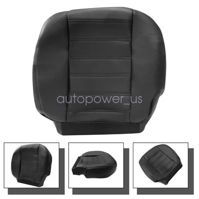 For 2003 2004 2005 2006 2007 Hummer H2 Driver Bottom Leather Seat Cover Black - Image 1 of 4