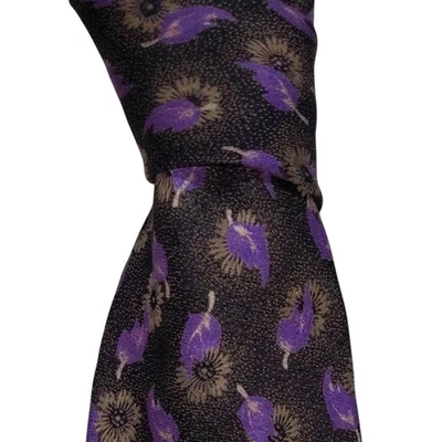 Corbata de seda Robert Talbott Best Of Class para hombre gris púrpura corbata floral usada en excelente estado Foto 1 de 3