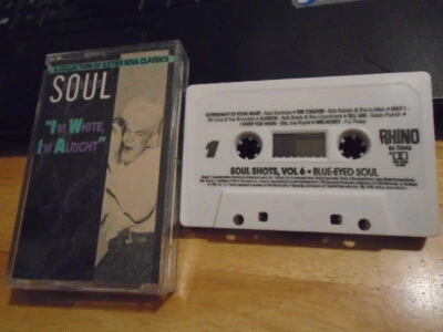 RARE OOP Soul Shots 6 CASSETTE TAPE Rhino YOUNG RASCALS Tony Joe White cheater ! - Image 1 of 2