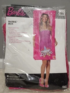 Barbie Movie Pink Doll Box Adult Halloween Costume Women - Picture 1 of 4