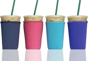 BAXENDALE AND CO Reusable Neoprene Insulator Sleeves Iced Coffee 22-24 OZ Cups - Picture 1 of 6