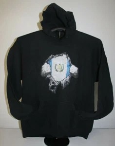 Guatemaltekische Flagge späht aus Scheintränen Grafik Hoodie Sweatshirt, XL, schwarz - Bild 1 von 4