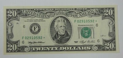 Series 1993*STAR $20 Fed Reserve Note F-District Atlanta Choice CU Fr#2080-F* - Image 1 of 4