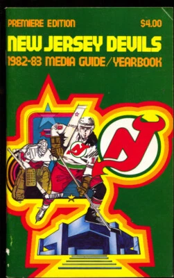 New Jersey Devils Hockey Team Media Guide-Yearbook-NHL-1982-1st year of team-... - Image 1 of 2