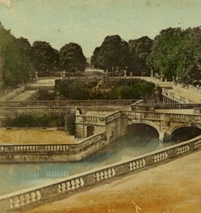 France Nîmes Garden of the Fountain Old Stereo photo 1860 - Picture 1 of 3