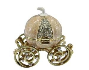 Aschenputtel Creme Kürbis Kutsche Kutsche Schmuckkästchen Schmuckkästchen - Bild 1 von 13