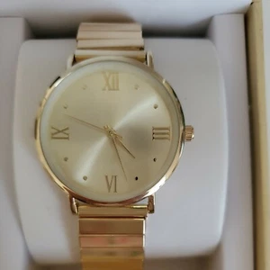 Charter Club Goldtone Stainless Steel Stretch Watch - Picture 1 of 5