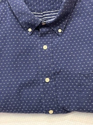 U.S.Polo Assn. Camisa Abotonada Manga Larga Estampado Azul Marino/Blanco Talla 4XLT Logo de Poni. Foto 1 de 4