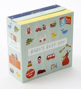 Baby Books - Baby's Busy Day 3-book gift set Board, Bath and Cloth Books NEW - Picture 1 of 6