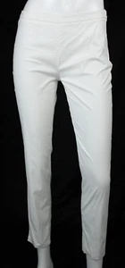 Pantalones PRADA Blanco Algodón Elástico Popelina Triángulo Logo Ajustados Pierna 38 NUEVO - Imagen 1 de 12