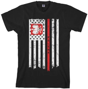 Camiseta para hombre con bandera americana polaca mitad Polonia polska EE. UU. - Imagen 1 de 7