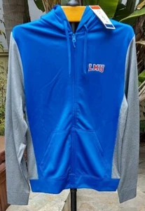 NWT $79 LMU Loyola Lions NCAA Royal Blue Gray Warmup Jacket Full Zip Hood L/S XL - Picture 1 of 11