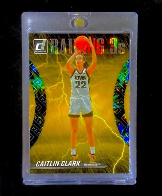 CAITLIN CLARK ROOKIE BLACK GOLD REFRACTOR KABOOM Holo SP Insert - IOWA - Image 1 of 4