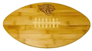 NFL Official Jacksonville Jaguars Football Bamboo Charcuterie Board Serving Tray - Picture 1 of 8