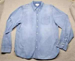 True Religion Button Up Long Sleeve Shirt Mens Blue 3XL Pocket Sportswear - Picture 1 of 10