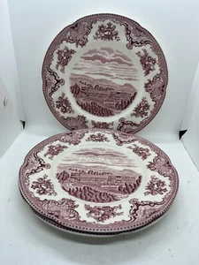 Set Of 4 NWT Johnson Brothers Old Britain Castles Chatsworth 8” Salad Plates - Picture 1 of 17