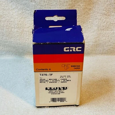 GRC Ribbons Tapes T375-TF Box of 5 Adler Brother Canon Nakajima Olivetti Olympia - Image 1 of 3
