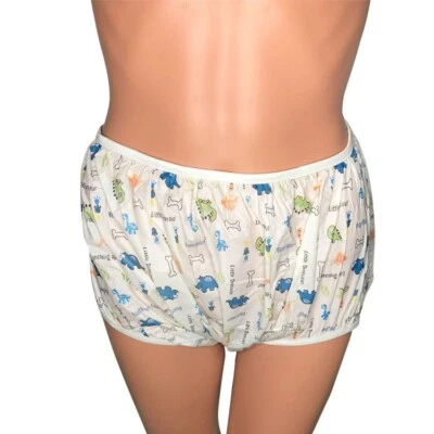 PANTALONES DE PLÁSTICO PARA ADULTOS CON ESTAMPADO DE DINOSAURIOS JUVENILES - CUBIERTA DE PAÑALES - S T0 4XL NUEVOS  Foto 1 de 4