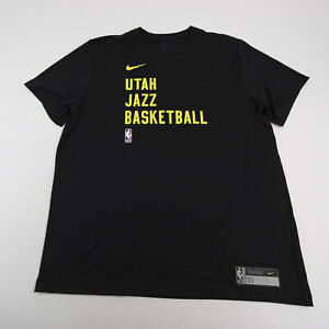 Utah Jazz Nike NBA Authentics Short Sleeve Shirt Men's Black Used