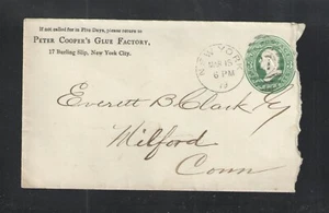 1879 PETER COPPERS GLUE FACTORY NEW YORK NY ADVERTISING STAMPED ENVELOPE COVER - Picture 1 of 1