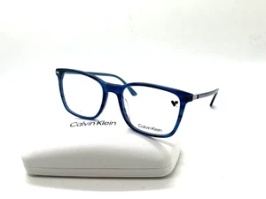 NEW Calvin Klein CK 22541 420 STRIPED BLUE OPTICAL Eyeglasses Frame 55-19-145MM - Picture 1 of 4