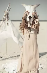 Spell & the Gypsy "Woodstock" frill dress in blush size UK8 - Foto 1 di 12