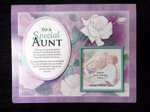 Special Aunt Flower Family Photo Mount Gift With Poem Verse Aunty Auntie Gift - Picture 1 of 11