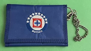 Cartera Azul Cruz México Logo Bordado Equipo de Fútbol/Fútbol Cartera Azul Triple - Imagen 1 de 2