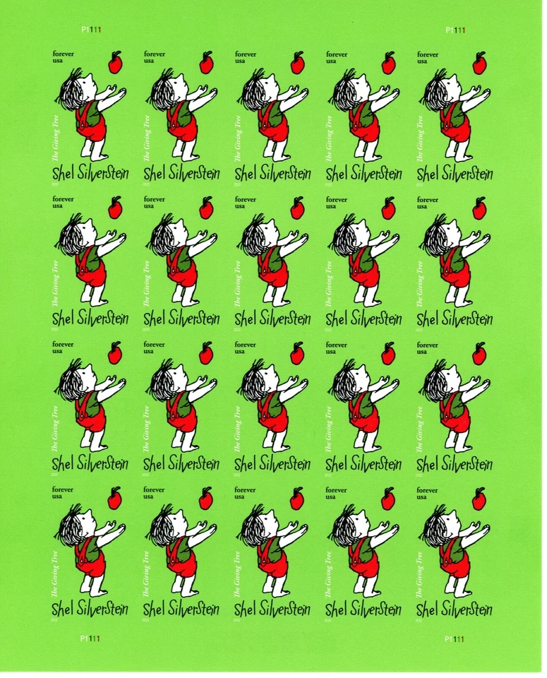 Full sheet of 20, NDC, PO Fresh, featuring Shel Silverstein - Image 1 of 1