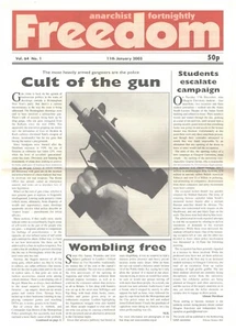 FREEDOM. Vol 64. No 1 . January 2003. Anarchism, anarcho, anarchist UK - Picture 1 of 1