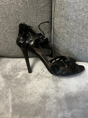 Tom Ford  Flower Floral Leather Suede Sandals Heels Size 41 New Rare! - Image 1 of 4
