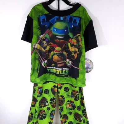 Teenage Mutant Ninja Turtles Pajamas Boys 7/8 S/S Shirt Pants Pjs Set NWT Pajama - Image 1 of 2