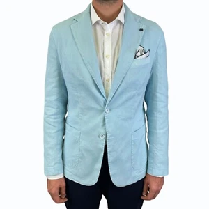 Giacca Uomo Elegante Casual Blazer Estiva Slim in Lino Made in Italy Sartoriale - Foto 1 di 5