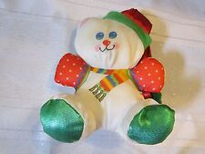 Vintage Little Fisher Price Smooshees people Christmas bear teddy rare vhtf fun