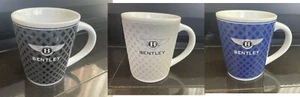 BENTLEY Novelty Black&Silver&Monaco Blue Porcelain Mug cup(Set of 3) wz/Box Rare - Picture 1 of 11