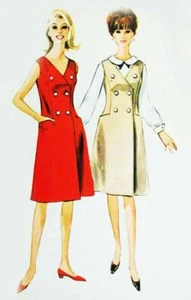 SELTENES VINTAGE McCall's Original Muster #7290 1964 Kleid, Pullover Größe 12 UNGESCHNITTEN - Bild 1 von 3