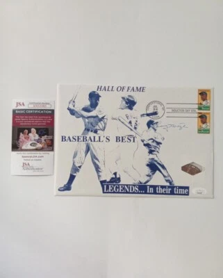 Johnny Mize New York Yankees Signed Hall Of Fame Envelope JSA -1 # - Image 1 of 4