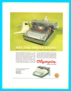 Olympia electric typewriter office equipment secretary vintage print ad 1965 - Picture 1 of 4