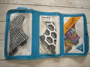 Gorilla Grip x FCS II Eat Sleep Wave Repeat Medium Tri-Quad Fin Set Brand New - Picture 1 of 8
