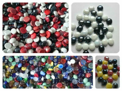 MARKENLOS 1kg / 2kg Glasnuggets Muggelsteine Glassteine 17-20 mm Mix bunt basteln Mosaik