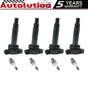 4Pack UF333 Ignition Coils and Spark Plugs for Toyota Camry Rav4 Highlander 2.4L - Picture 1 of 11