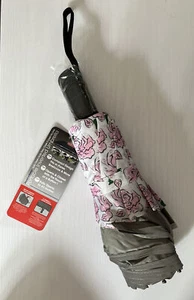 Revers-a-Brella Auto Open Easy Close 2 Layer, No Drip Pink Floral Umbrella - Picture 1 of 3