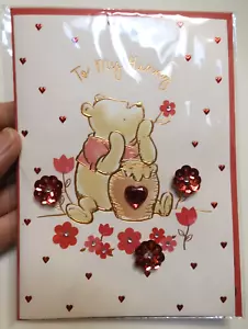 1 Papyrus Card High Quality Valentine's Winnie The Pooh To My Hunny - Picture 1 of 4