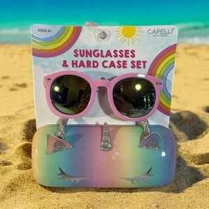 CAPELLI NEW YORK Sunglasses & Hand Case Set Ages 4+ 100% UV Protection For Girls - Picture 1 of 6