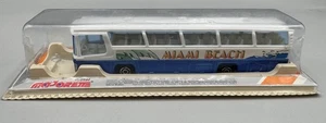 Majorette "Miami Beach" Airport Bus #373 Neoplan Autocar Jetliner Blue/White - Picture 1 of 8