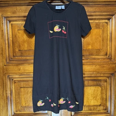 Vestido Jane Ashley Mujer L Fruta Bordado Cuentas Manga Corta Boho Verano De Colección Foto 1 de 4