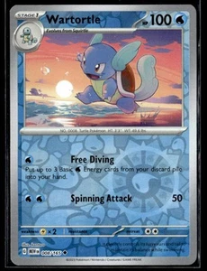 Wartortle SV: Scarlet & Violet 151 #008/165 Reverse Holo Uncommon - Picture 1 of 2