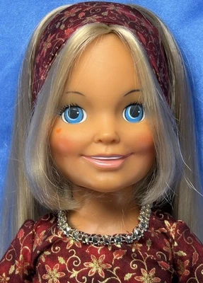 Ideal Crissy Family 娃娃 白兰地娃娃 带套装、头带、鞋子 非常好!!! — 第 1/4 张图片