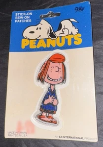 Vintage Vinyl Aufnäher Patch Peanuts Peppermint Patty Snoopy versiegelt Ez International - Bild 1 von 2